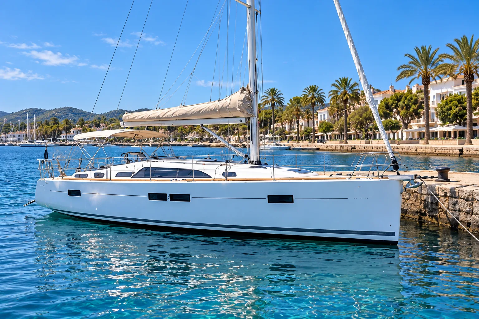 Segelyacht mit Doppelsteuerstand · Cala Bona