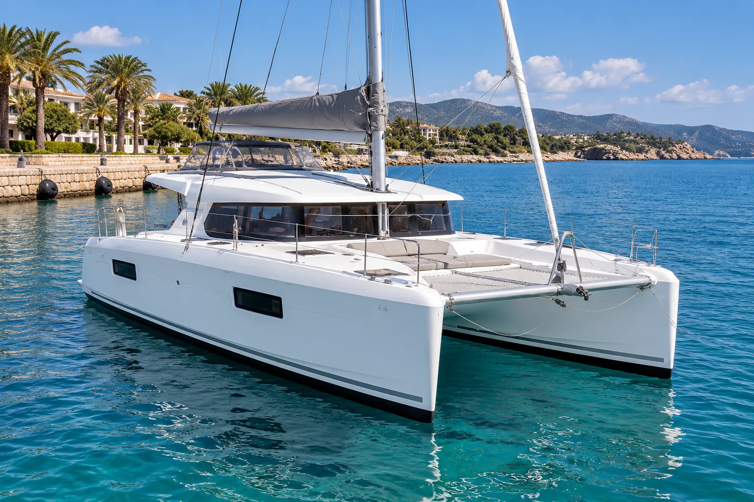 Segelkatamaran mit Salon · Cala Bona