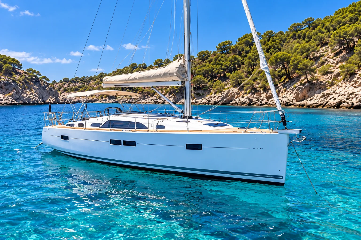 Segelyacht mit Doppelsteuerstand · Cala Ratjada