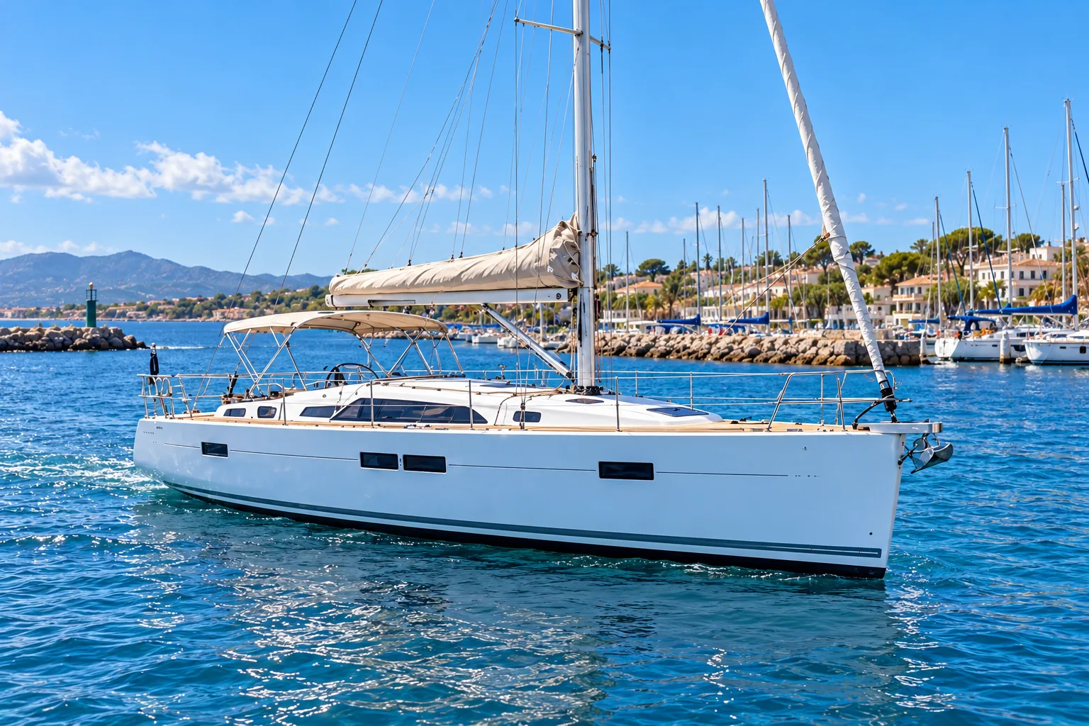 Segelyacht mit Doppelsteuerstand · Can Picafort
