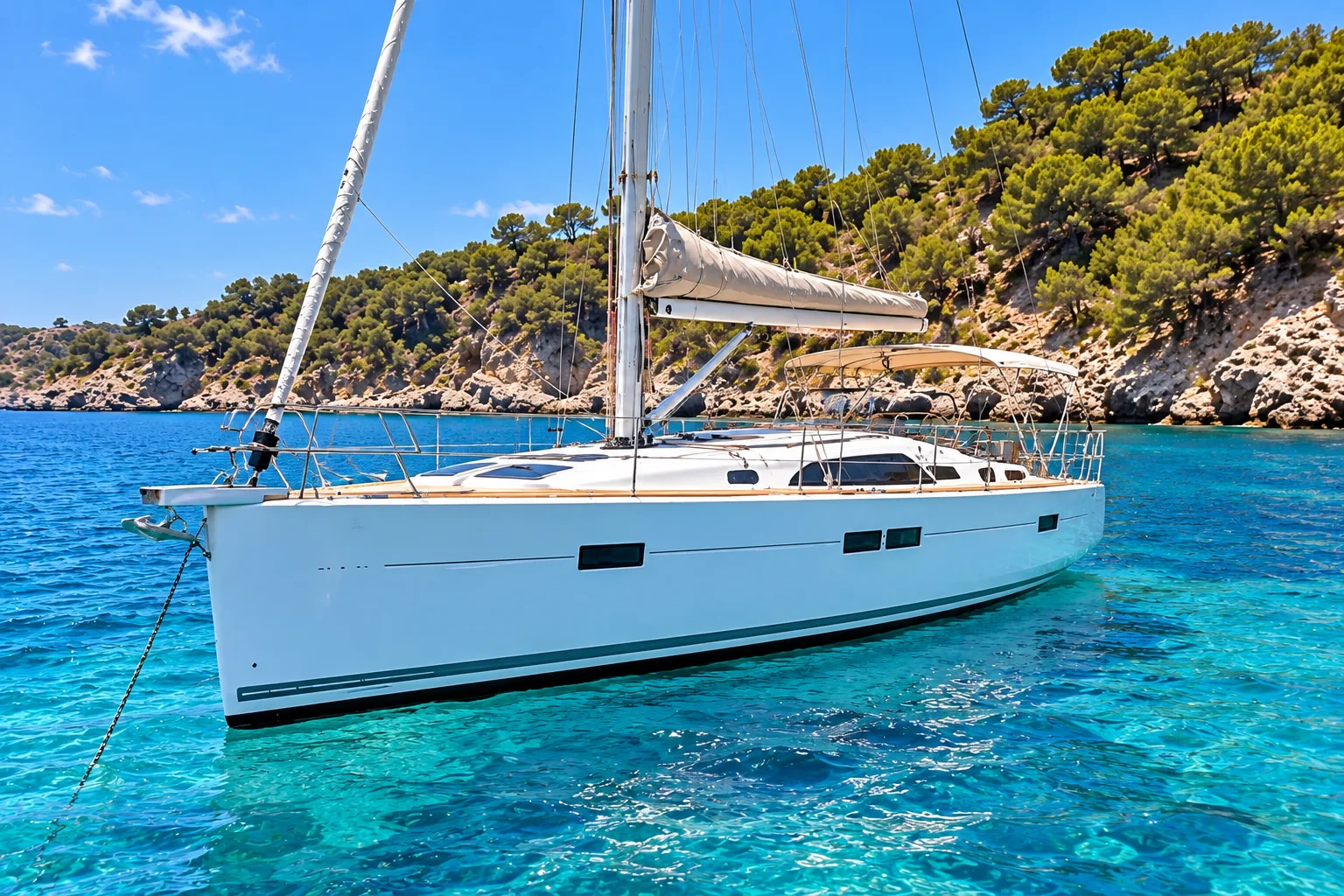 Segelyacht mit Doppelsteuerstand · Port d’Andratx