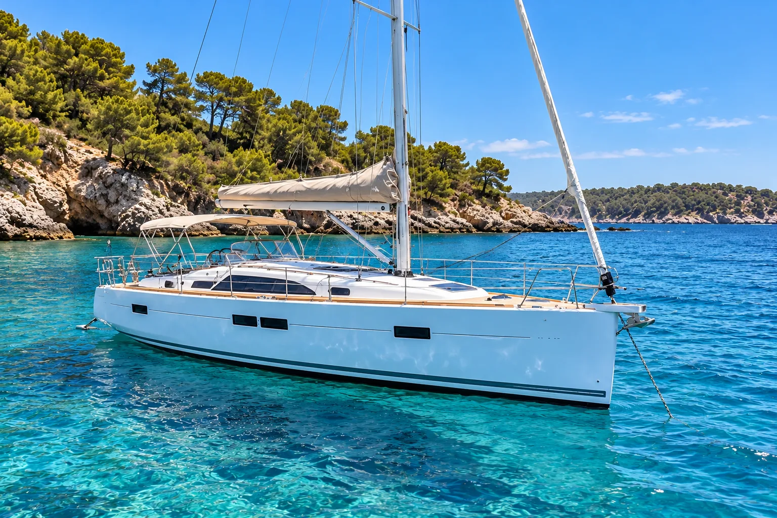 Segelyacht mit Doppelsteuerstand · Portocolom