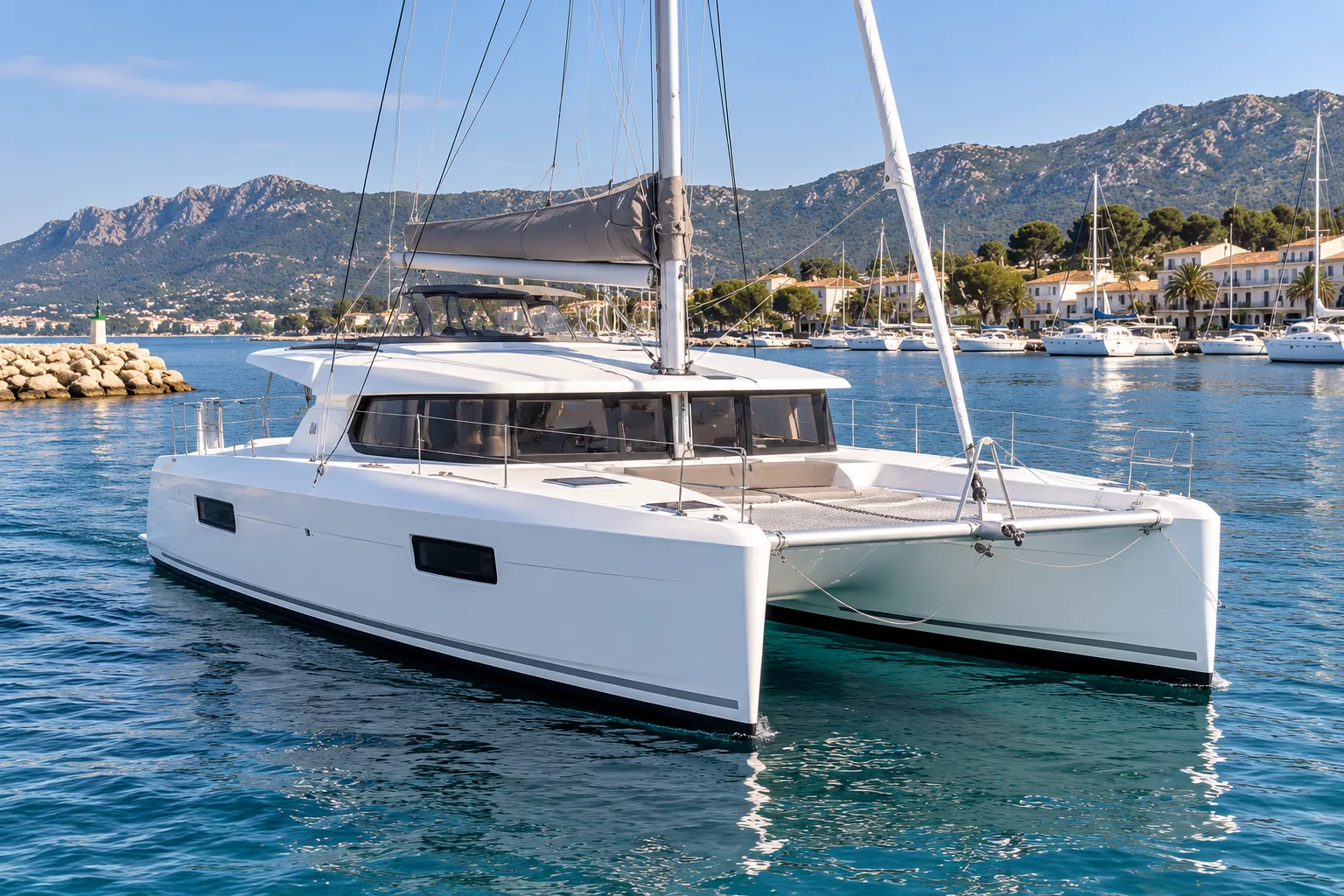 Segelkatamaran mit Salon · Port de Pollença