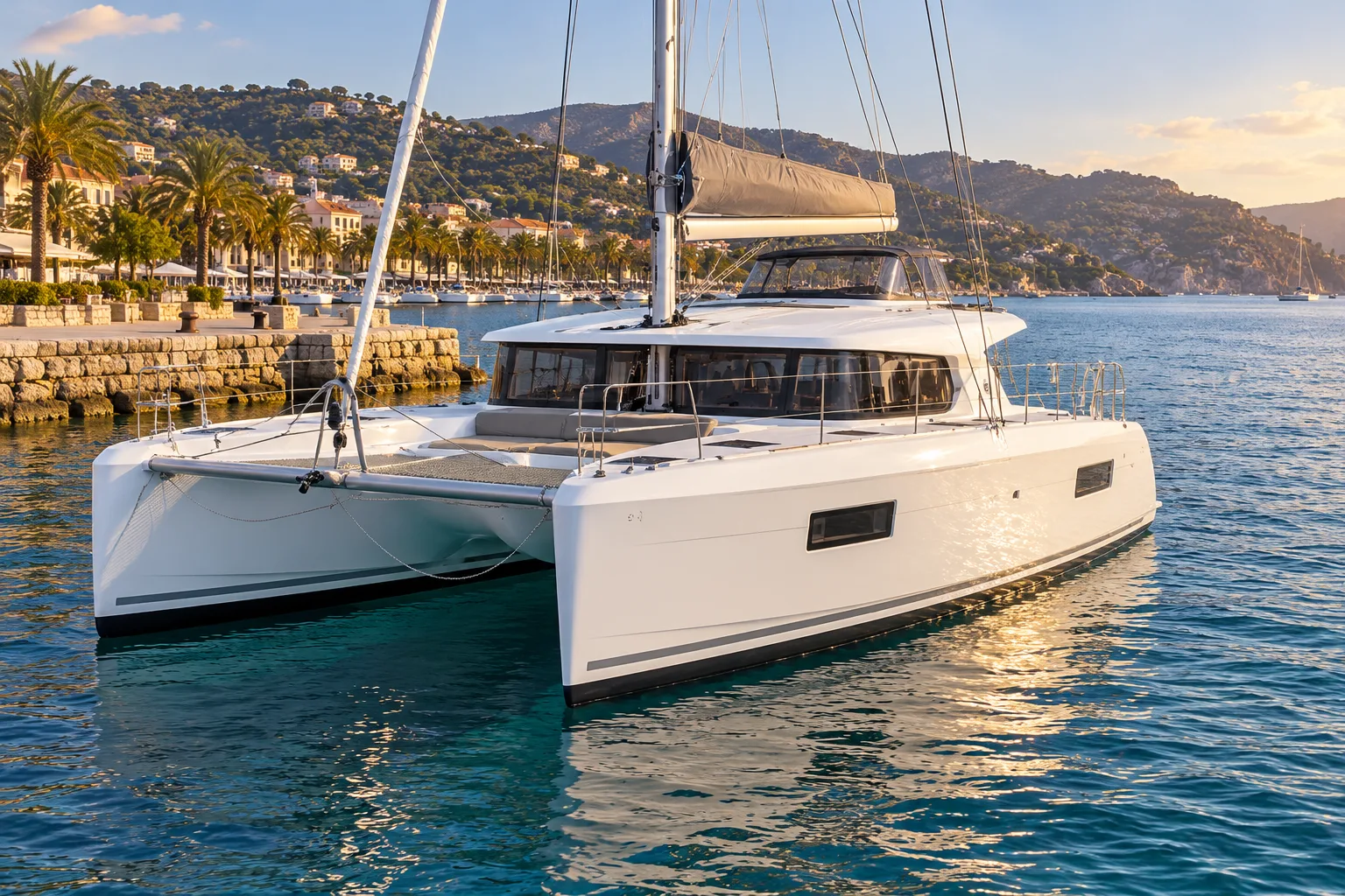 Segelkatamaran mit Salon · Port de Sóller