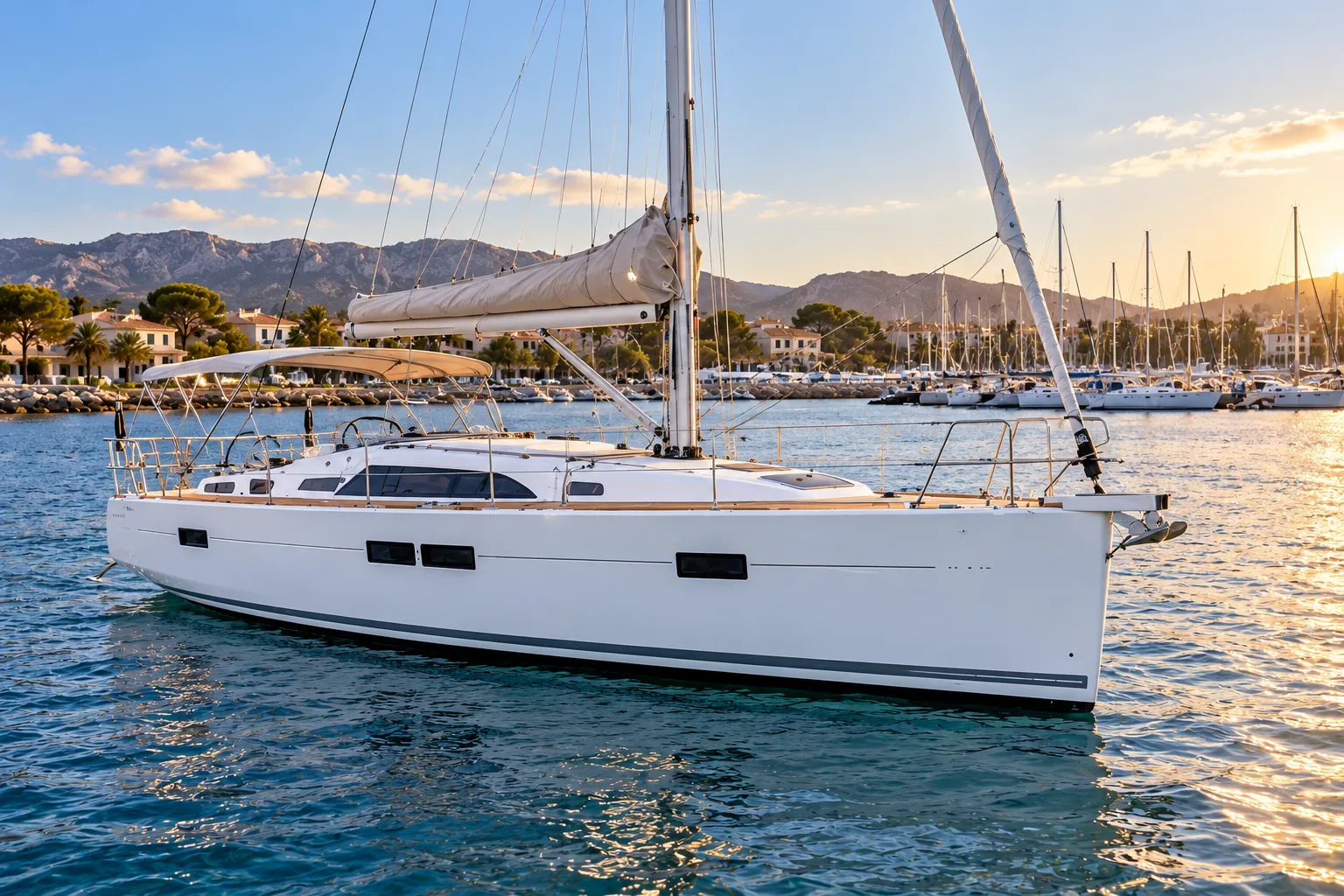Segelyacht mit Doppelsteuerstand · Port de Pollença