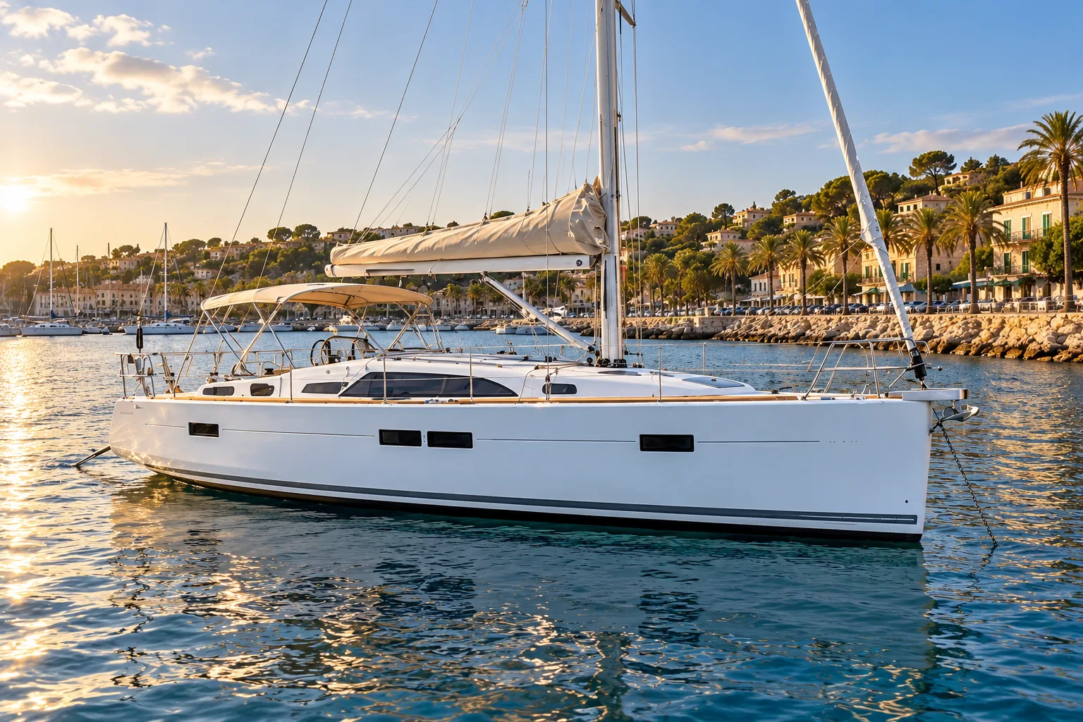 Segelyacht mit Doppelsteuerstand · Porto Cristo