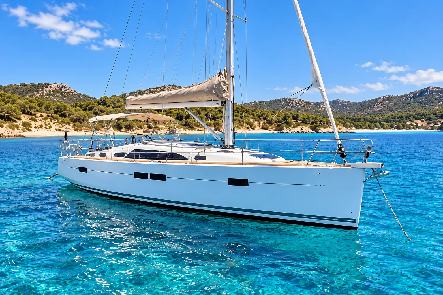 Segelyacht mit Doppelsteuerstand · Santa Ponsa