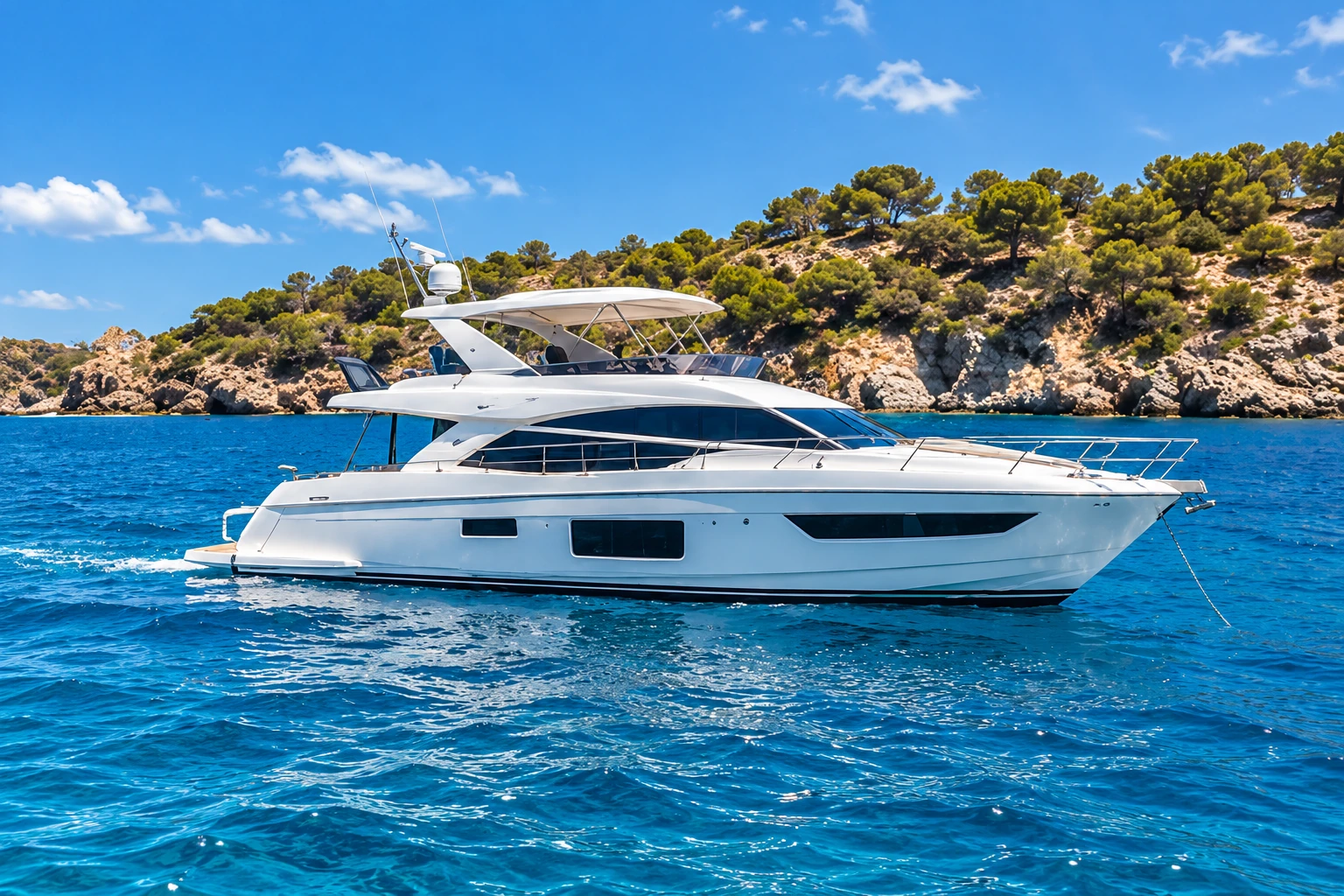 Flybridge-Motoryacht · Puerto Portals
